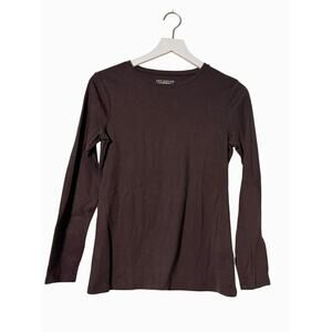Ann Taylor Shirt Womens Medium Cotton Crew Neck Cotton Long Sleeve